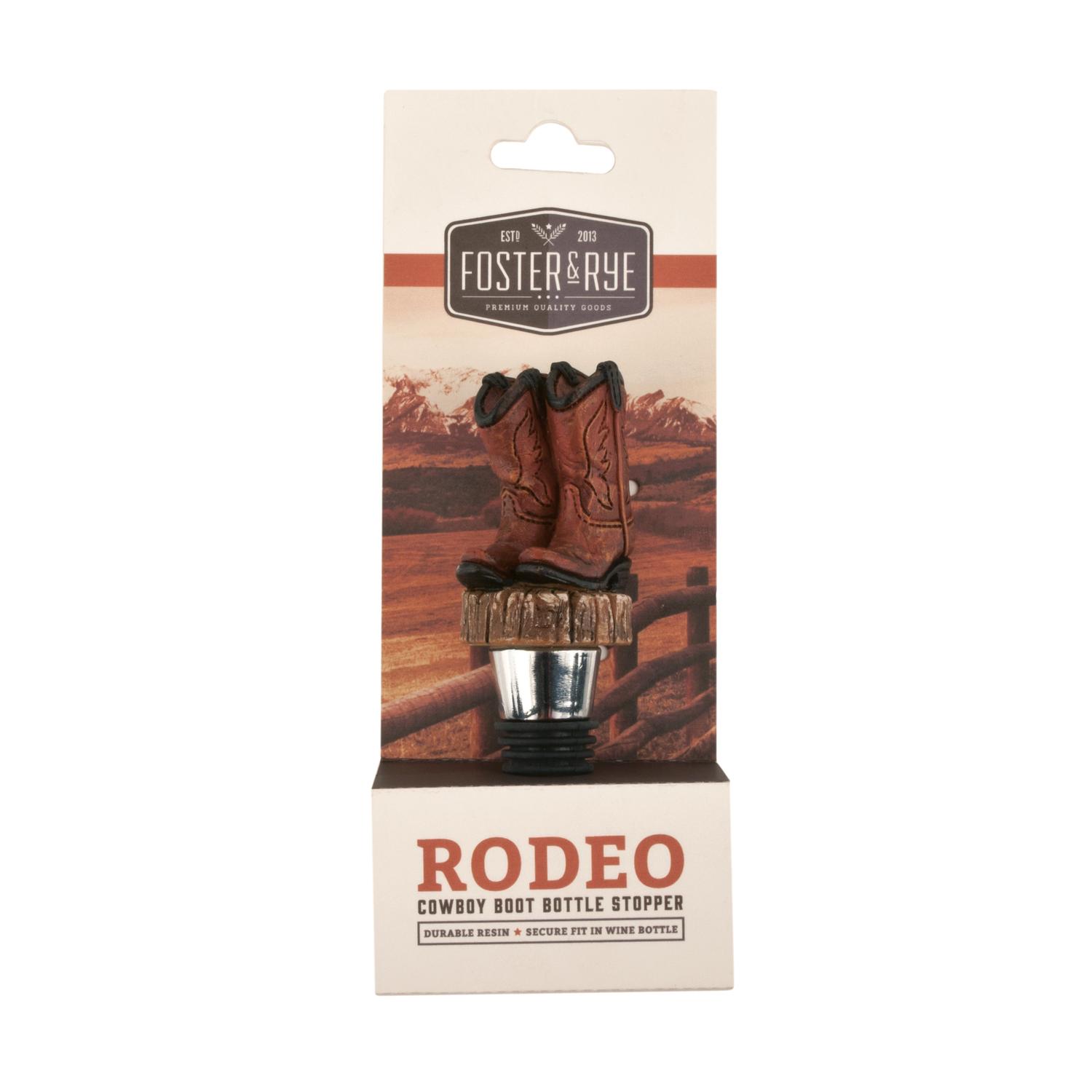Foster & Rye Rodeo Cowboy Boots Bottle Stopper - Thumbnail 2