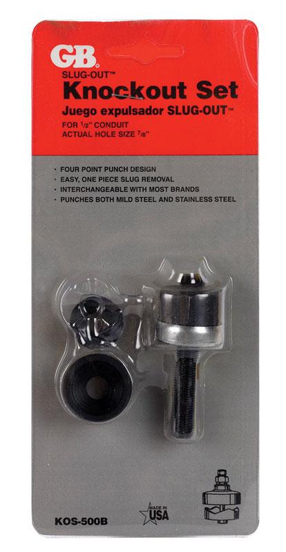 Gardner Bender Slug-Out 1/2 in. Stainless Steel Knockout Punch Set