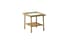 Living Accents Palmaro Tan Square Glass/Steel Side Table