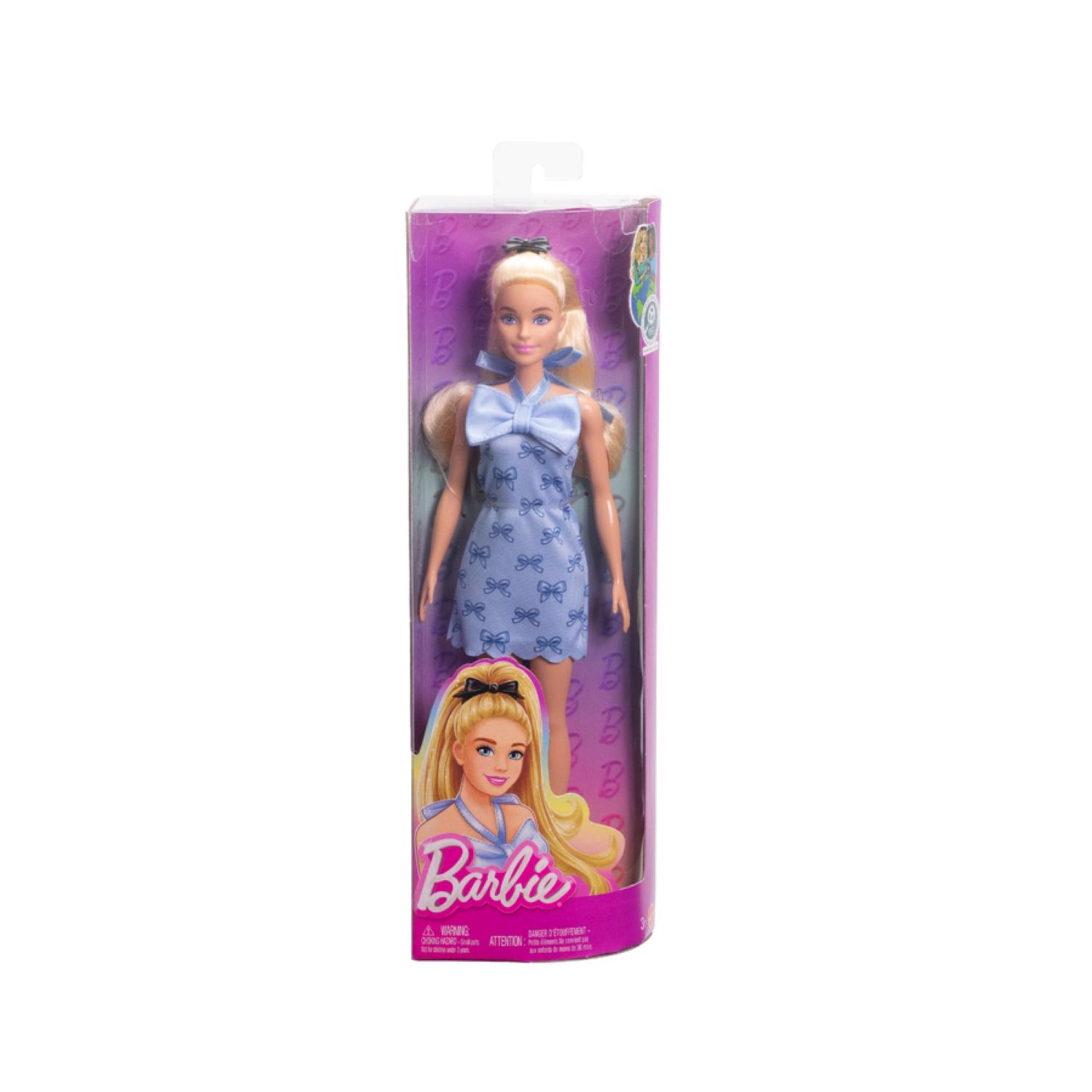 Barbie Fashionistas Fashionista Blue Bows Doll 4 pc
