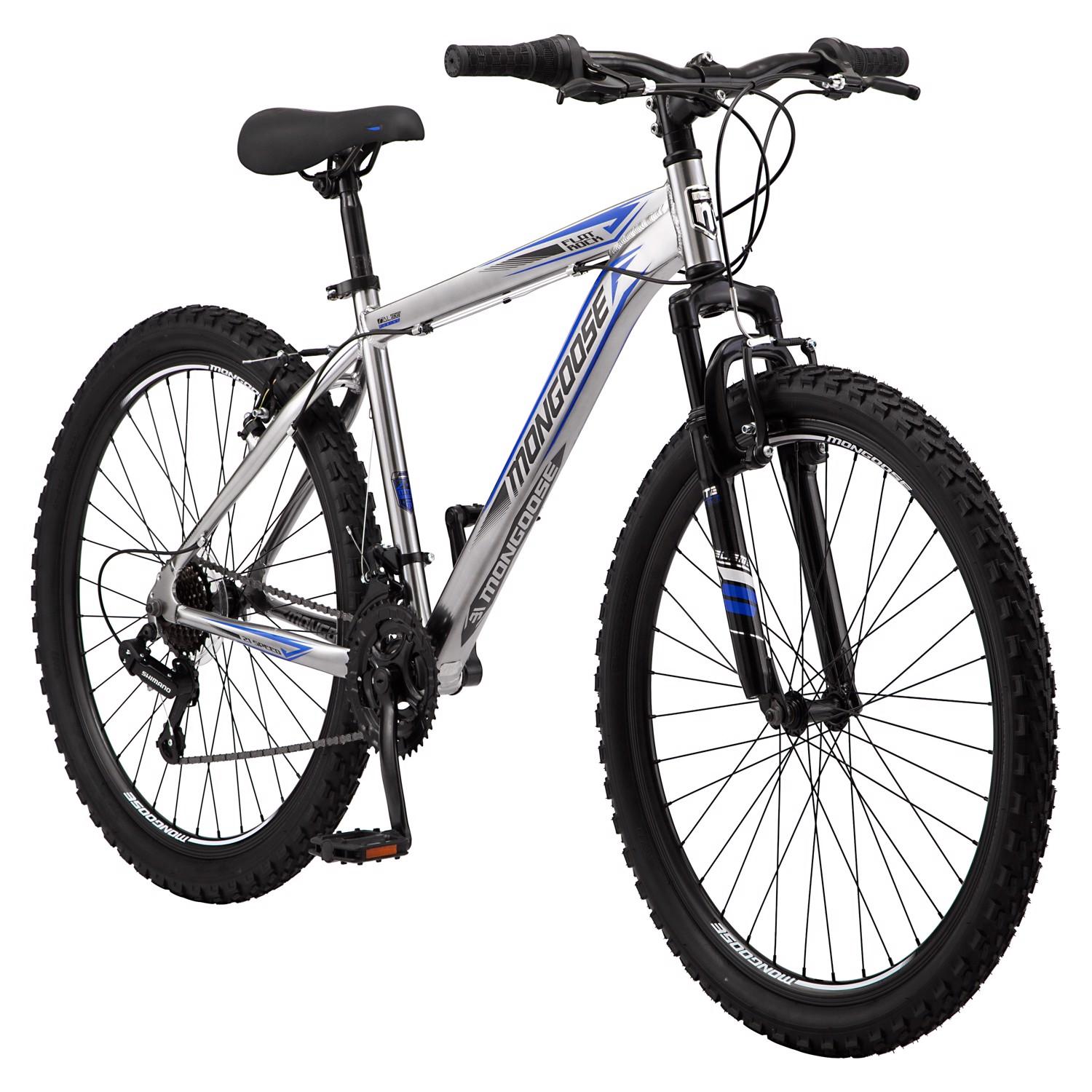 Mongoose Men 26 in. D Full Suspension Mountain Bicycle Silver Mfr