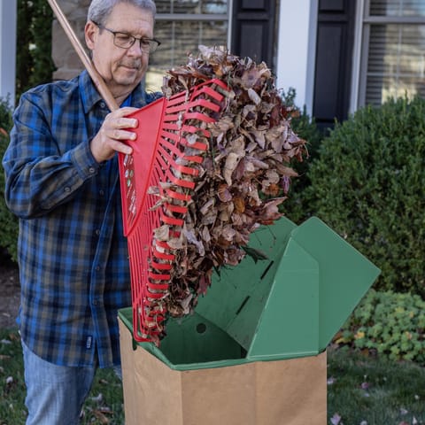 Ace 65 in. 26 Tine Poly Leaf Rake Wood Handle Mfr# EP-26-ACE - Ace