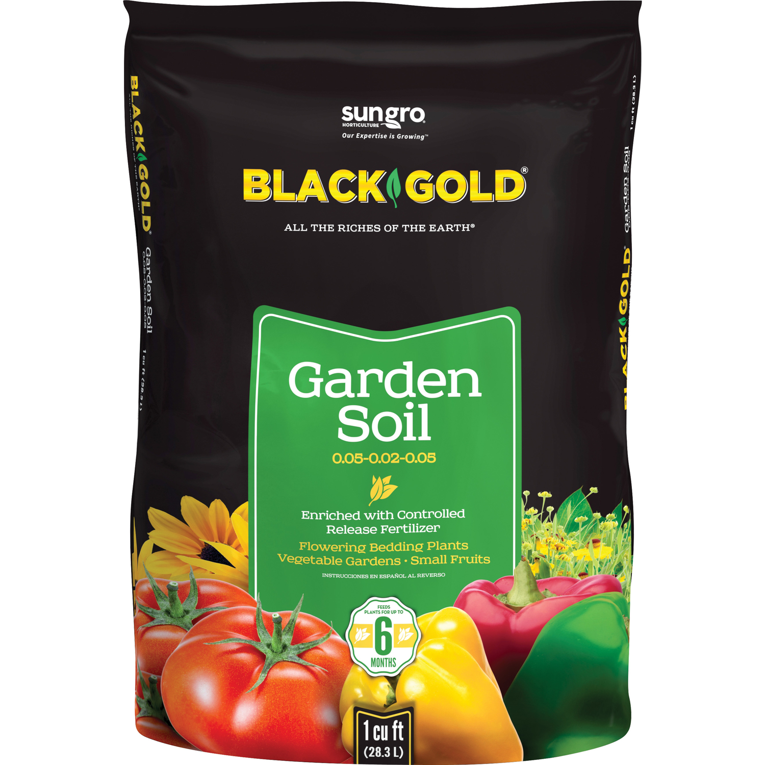 Black Gold Fruit and Vegetable Garden Soil 1 cu ft Mfr# 1411603