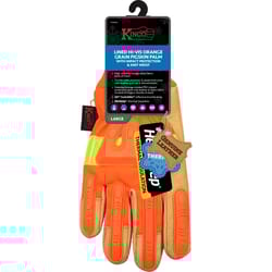 Kinco Men's Outdoor Hi-Viz Work Gloves Orange XL 1 pair