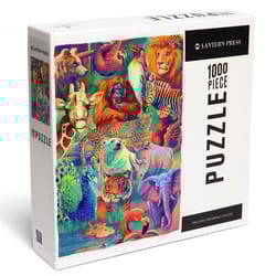 Lantern Press Vivid Animal Series Collage Jigsaw Puzzle 1000 pc