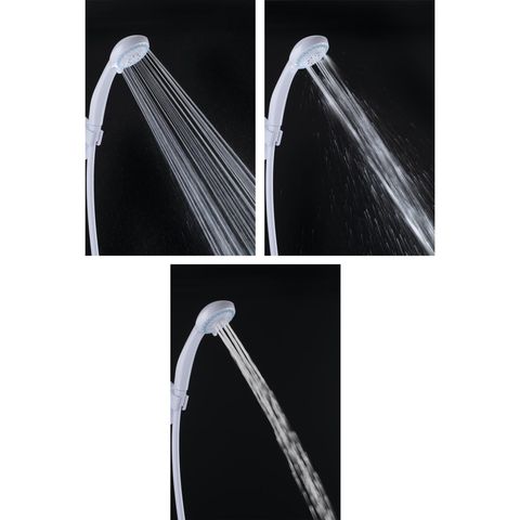 Oakbrook Collection White PVC 3 settings Handheld Showerhead 1.8