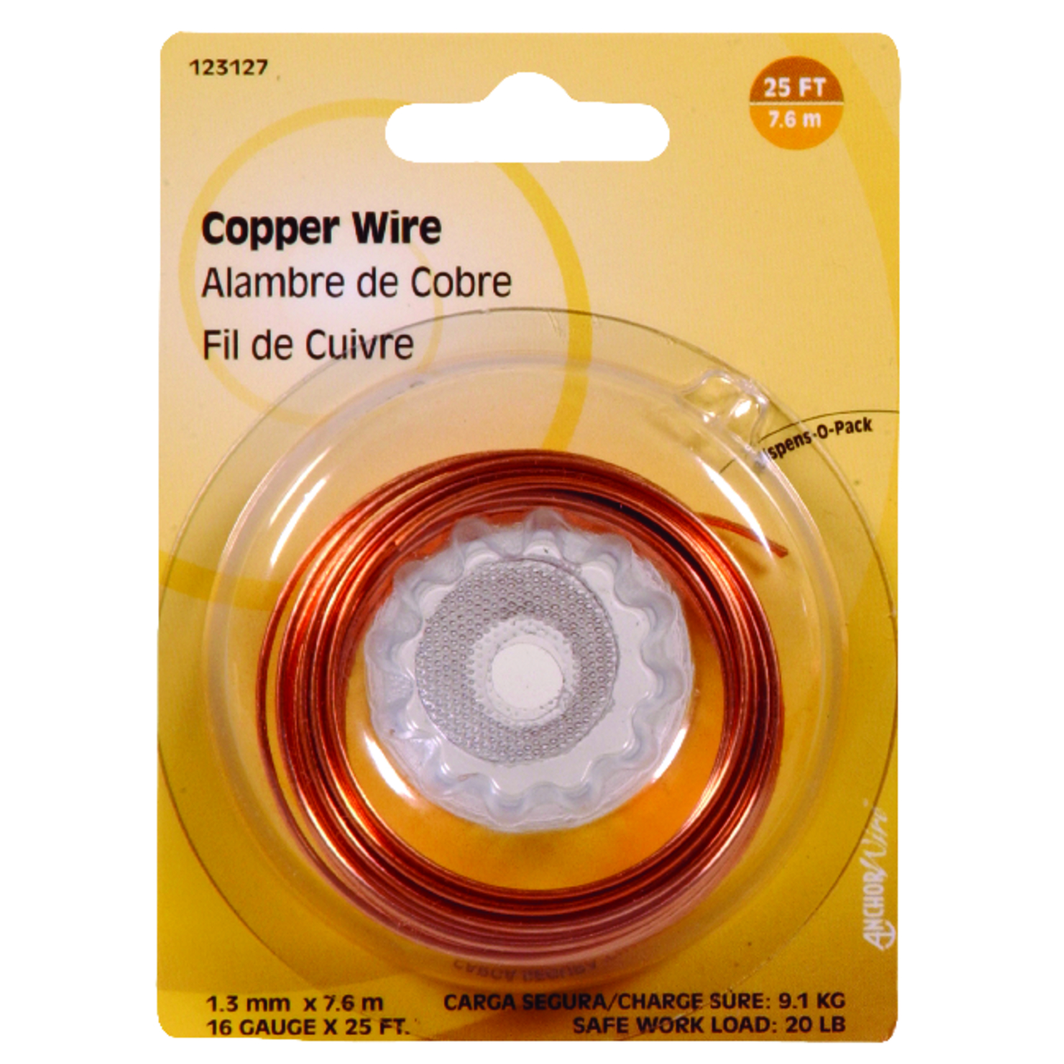 HILLMAN 25 ft. L Copper 16 Ga. Hobby Wire Mfr# 123127-N - Ace Hardware