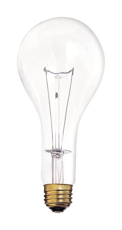 300 W PS25 Incandescent - Clear - 5000 Hours - 3600L - Medium Base - 130V