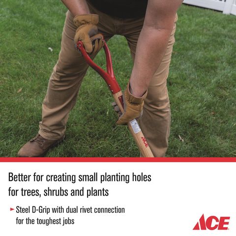 Ace 41.5 in. Steel Garden Spade Wood Handle Mfr# 70033 - Ace Hardware