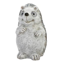 Summerfield Terrace Gray Polyresin 12 in. H X 8 in. L X 8.5 in. W Hedgehog Solar Statue
