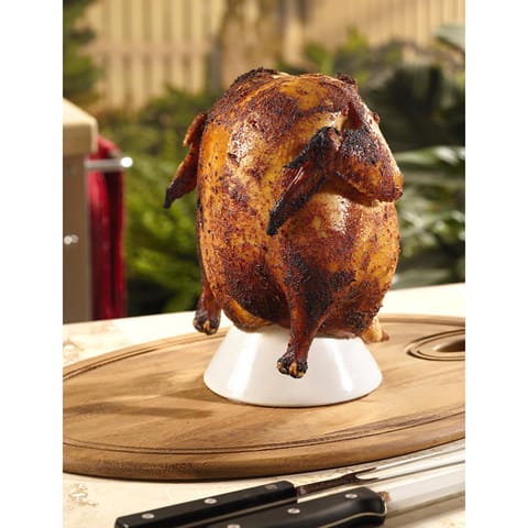 Big Green Egg Ceramic Vertical Chicken Roaster 5.25 in. L X 5.25