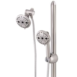 Oxygenics Force Brushed Nickel ABS 120 settings Showerhead With Slide Bar 2 gpm