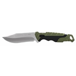 Buck Knives Pursuit Black/Green 420 HC Steel > 6 in. Drop Point Fixed Hunting Knife