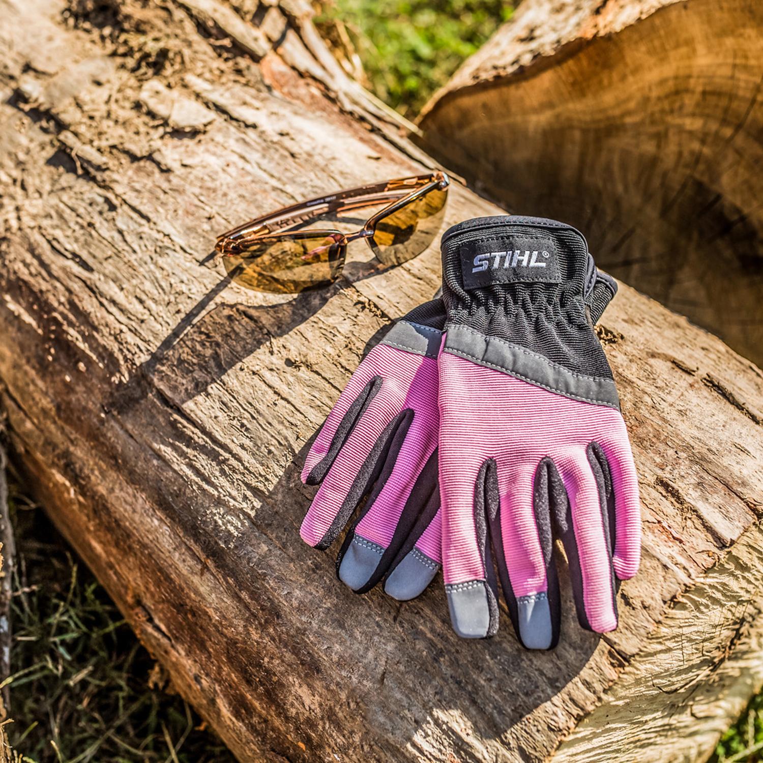 STIHL Cotton Candy Gloves Black/Pink M 1 pair Mfr# 70108841153