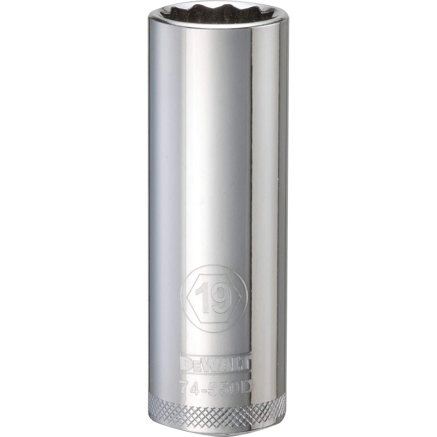 DEWALT 19 mm 1/2 Inch Drive 12-Point Metric Deep Socket - DWMT74550OSP