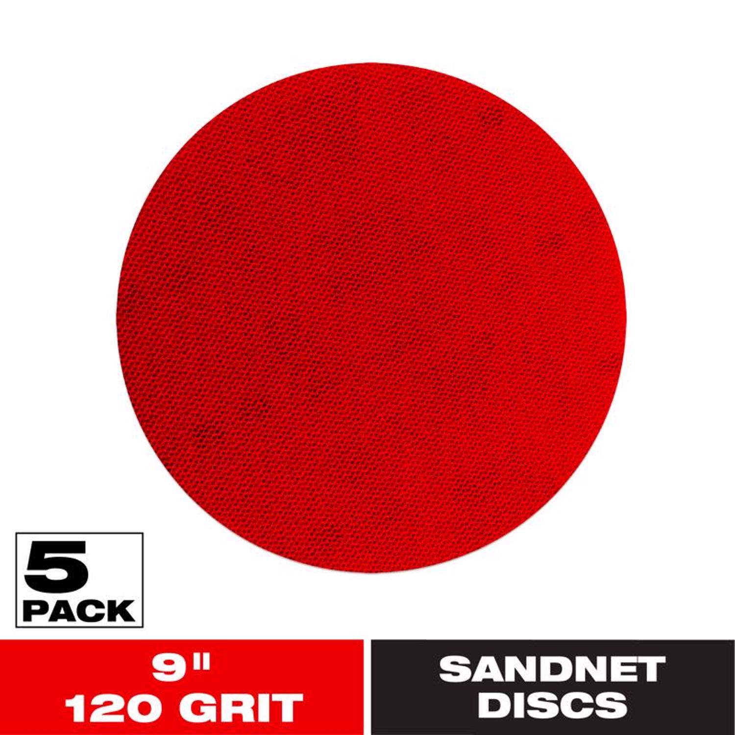 Diablo Tools 9 Inch 120 Grit Medium Drywall SandNET Discs 5 Pack - DND090120H05G