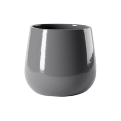 Syndicate Sales 5.25 in. H X 5.5 in. W Ceramic Garden Planter Granite