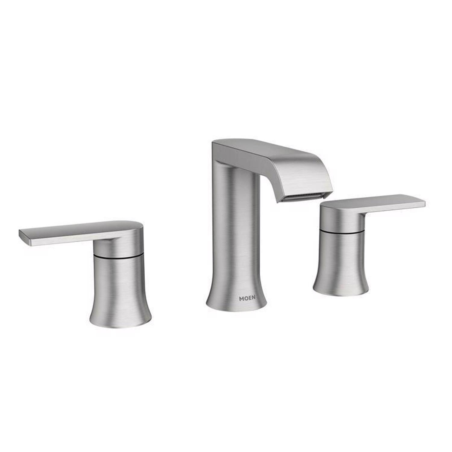 Photos - Other Bathroom Accessories Moen Genta Brushed Nickel Contemporary Two-Handle Bathroom Sink Faucet 8 in. 84763SRN 