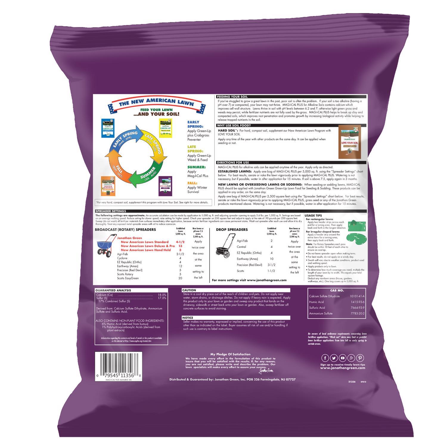 Jonathan Green Mag-I-Cal Plus for Lawns in Alkaline and Hard Soil Annual Program Lawn Conditioner - Thumbnail 3