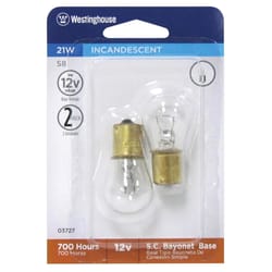 Westinghouse 21 W S8 Specialty Incandescent Bulb BA15W Bayonet Warm White 2 pk