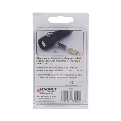 Magnet Source .06 in. L X .375 in. W Silver Ring Magnet Rings 3.3
