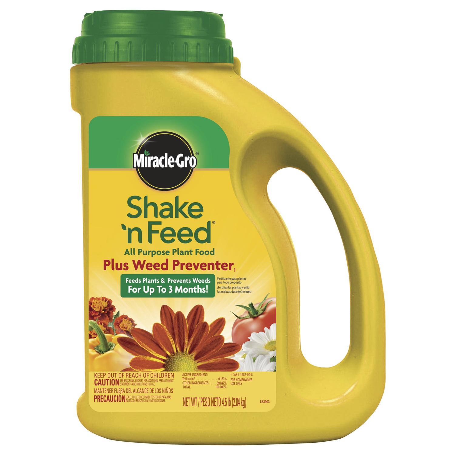 Miracle-Gro Shake 'N Feed Granules Weed Preventer plus Plant Food