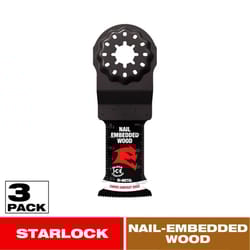 Diablo Starlock 1-1/4 in. W Bi-Metal Curved Contact Edge Oscillating Blade Nail-Embedded Wood 3 pk