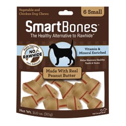 SmartBones Peanut Butter Chews For Dogs 11 oz 6 pk