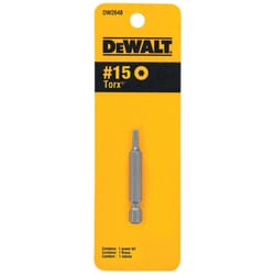 DEWALT Torx #15 in. X 2 in. L Screwdriver Bit Heat-Treated Steel 1 pc