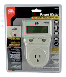 Gardner Bender Power Meter Calculates kW-h, volts, amps, watts and HZ Energy Consumption Monitor