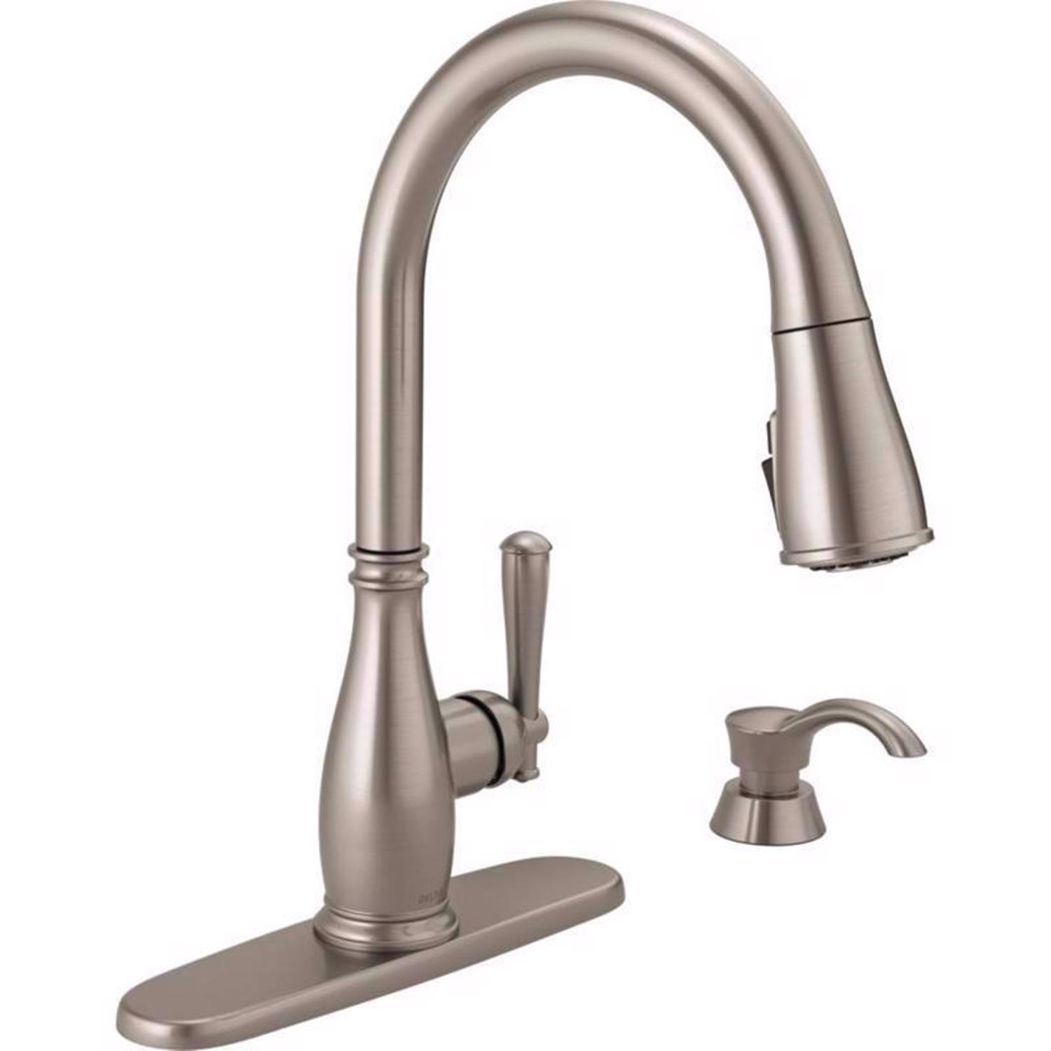 Delta Charmaine One Handle Stainless Steel Pull-Down Kitchen