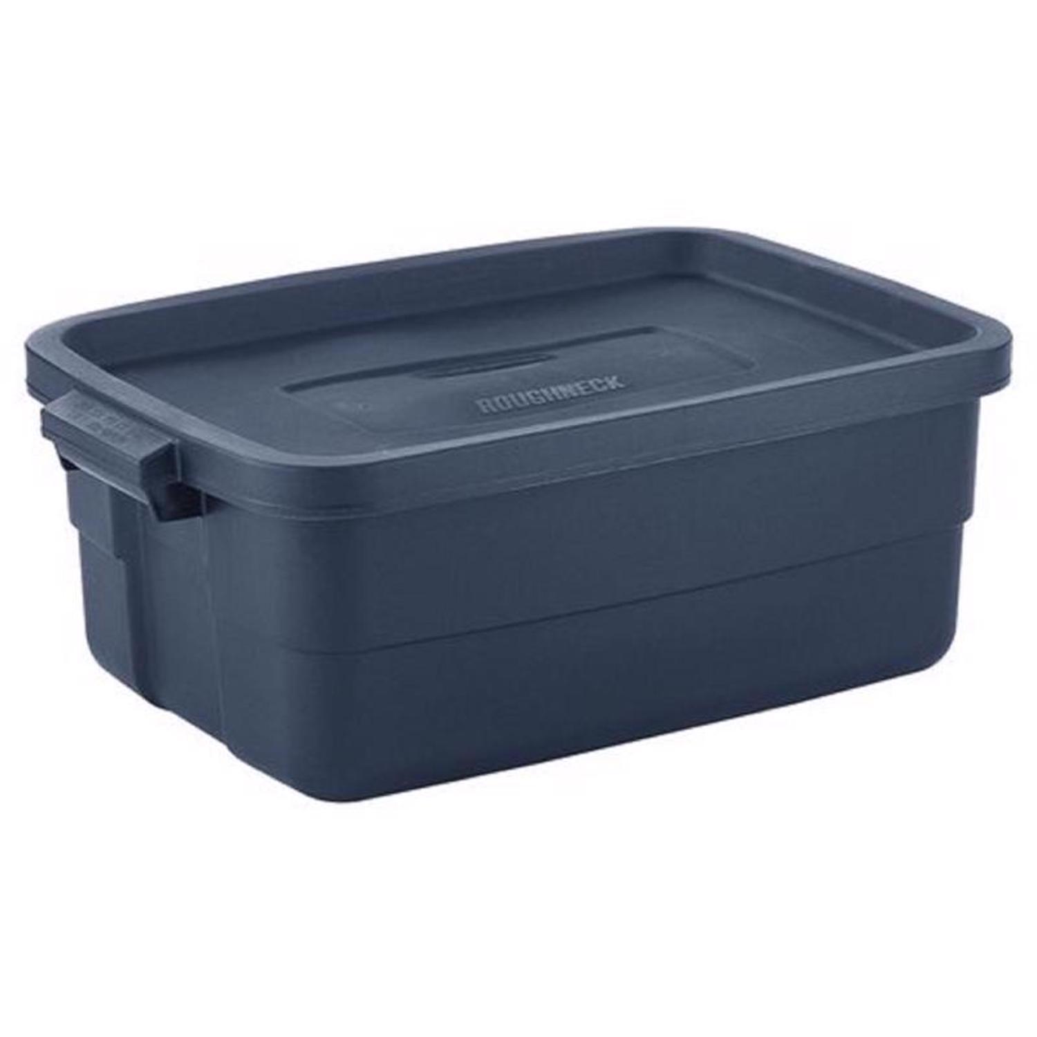 Rubbermaid Roughneck 18 gal Navy Storage Box 16.375 in. H X 15.875