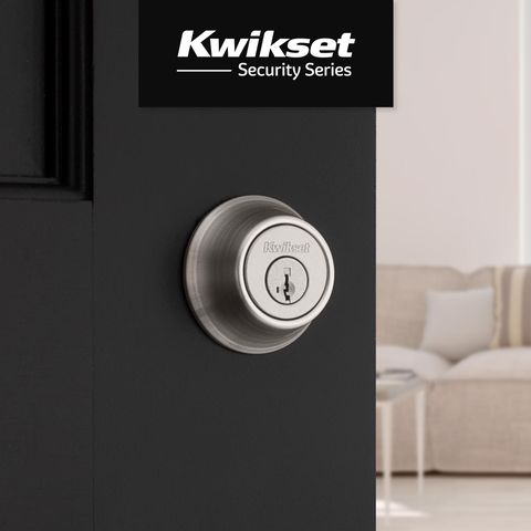 Kwikset SmartKey Security Satin Nickel Metal Double Cylinder