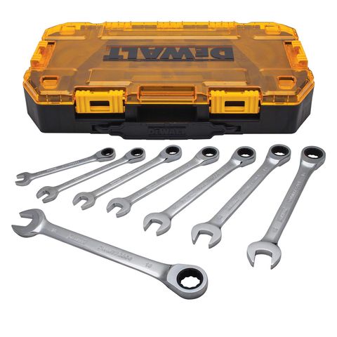 DeWalt Metric Ratcheting Combination Wrench Set 8 pc Mfr