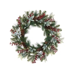 Glitzhome 24 in. D Pinecone & Berry Wreath