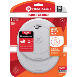 First Alert 2 Pack 10 year 10-Year Battery Photoelectric Smoke Detector 2 pk
