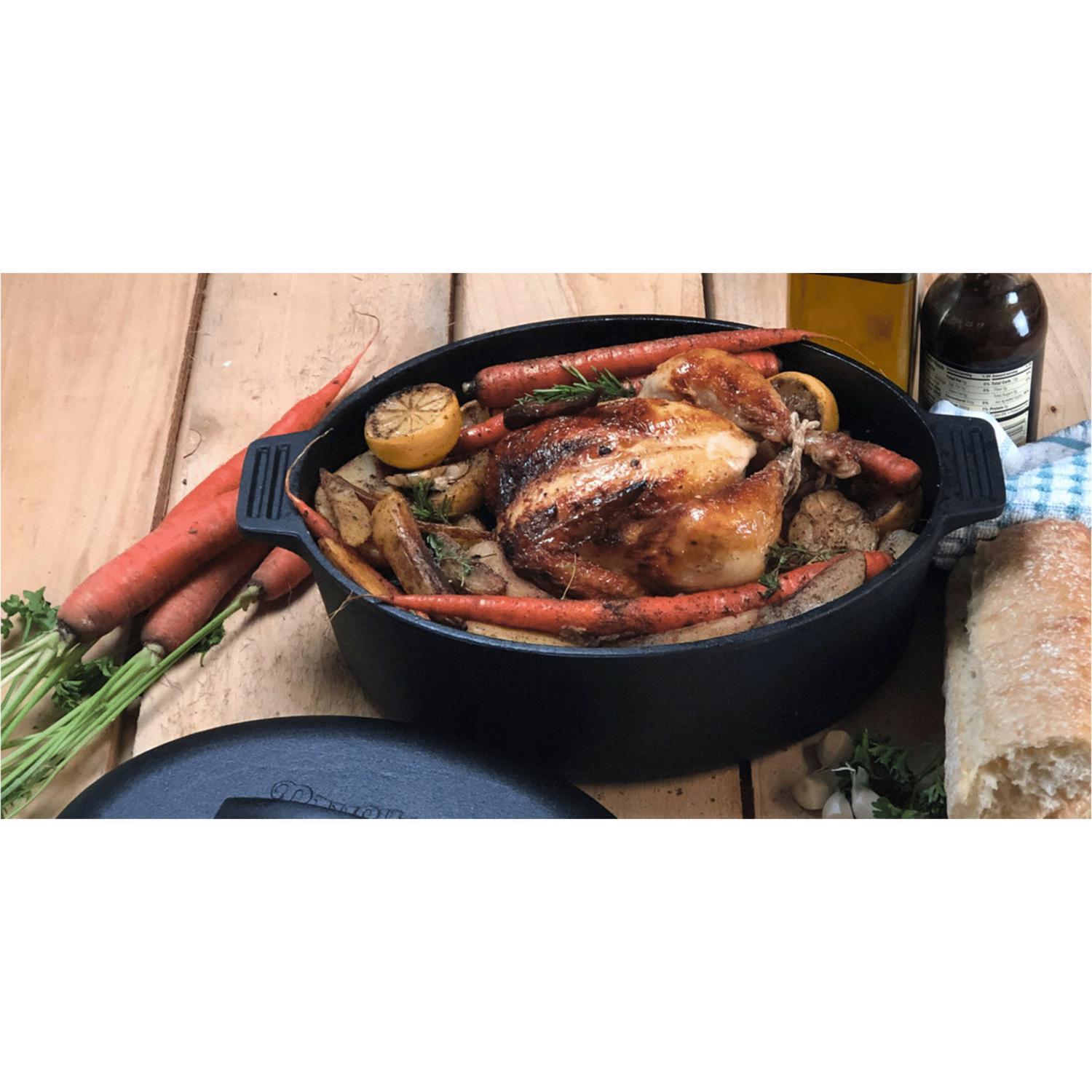 Bayou Classic Cast Iron Roasting Pan - Thumbnail 2