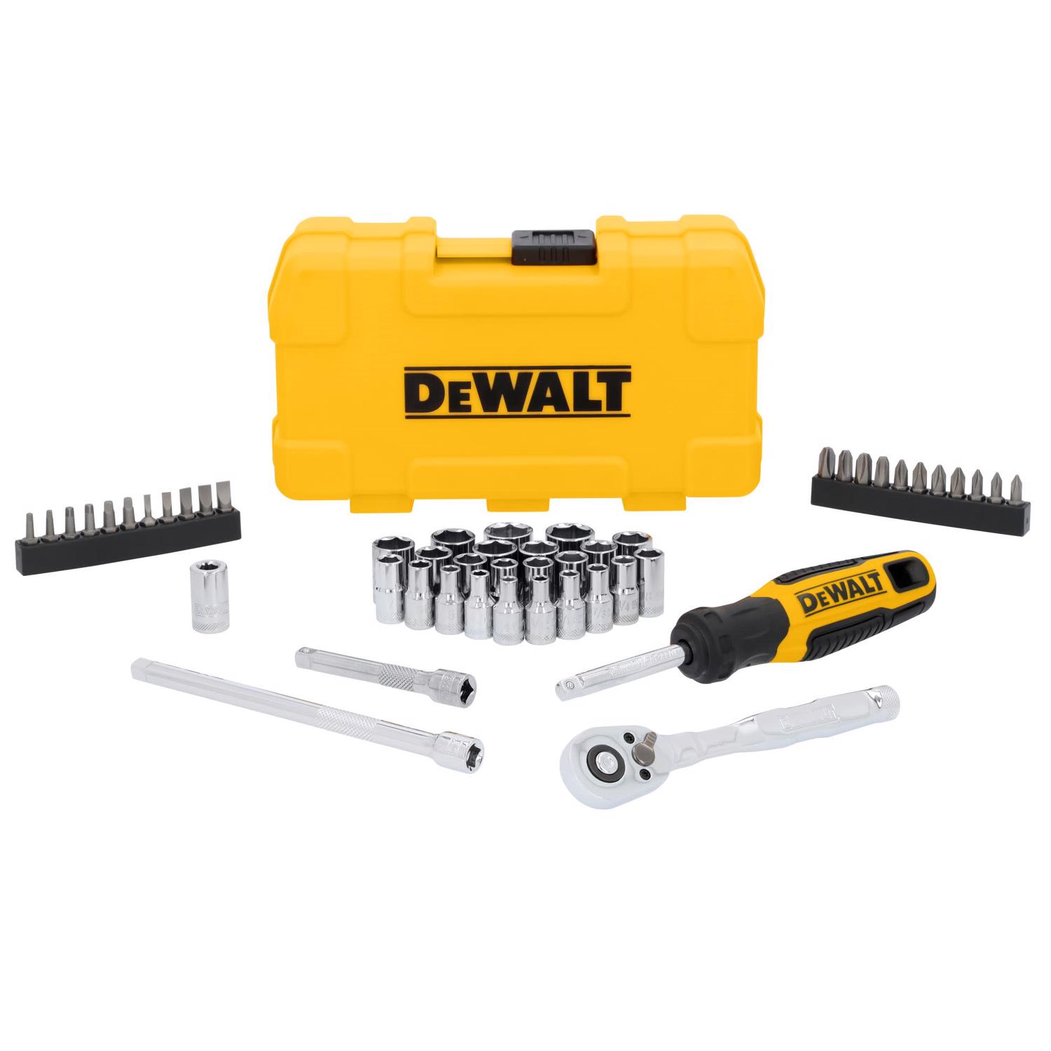 DEWALT 1/4 Inch Drive Mechanics Tool Set 50 Pieces - DWMT45422