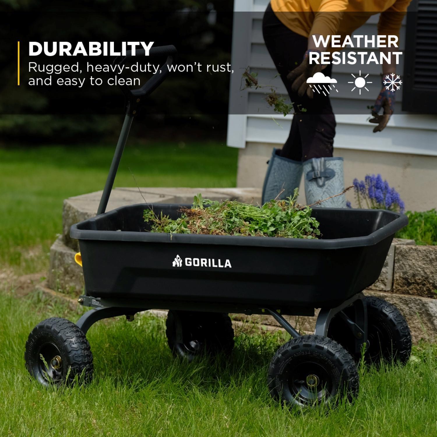 Gorilla Carts Poly Dump Cart 600 lb. cap. Mfr# GCG-4 - Ace Hardware