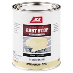 Ace Rust Stop Indoor and Outdoor Almond Oil-Based Enamel Rust Prevention Paint 1 qt
