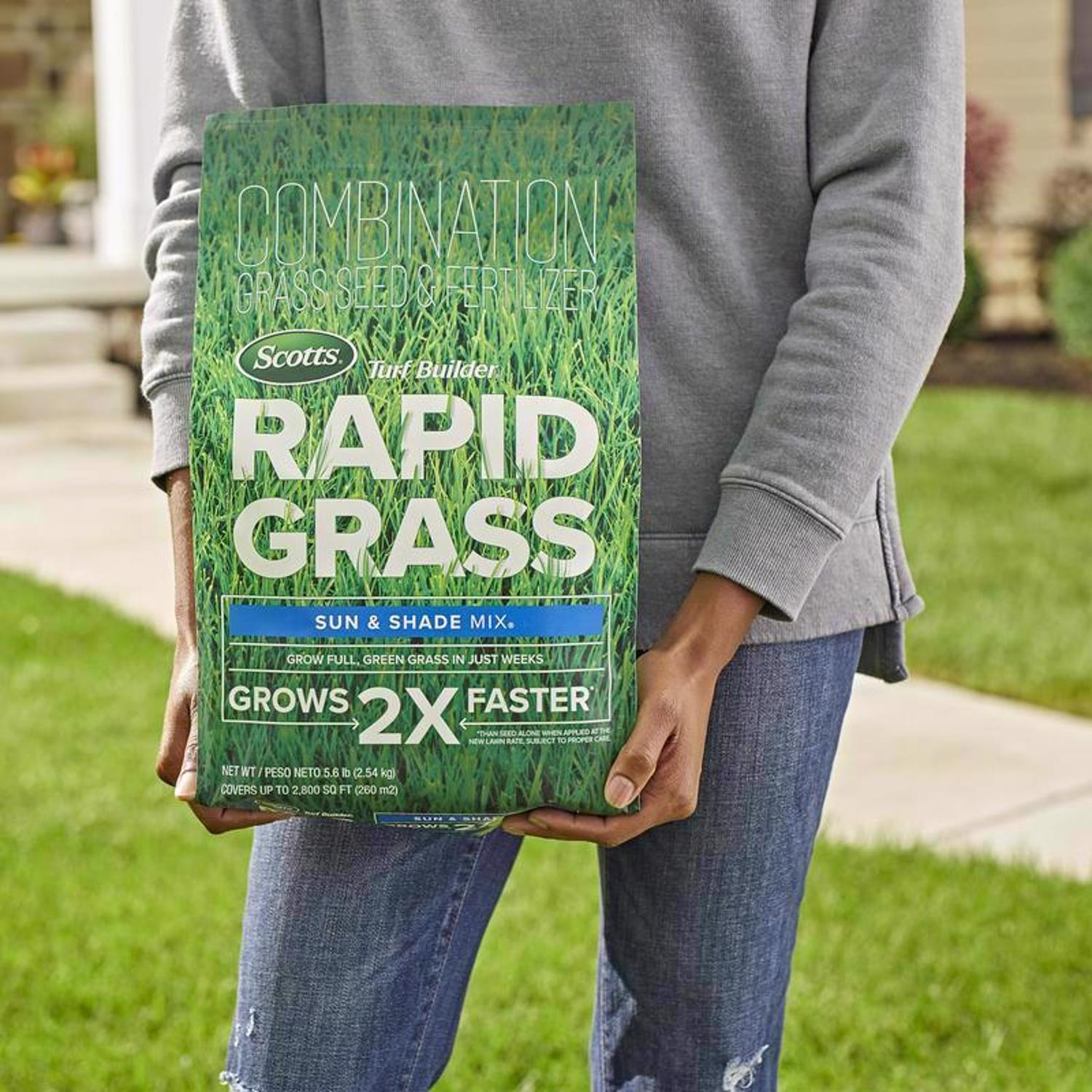 Scotts Turf Builder Rapid Grass Mixed Sun or Shade Grass Seed and