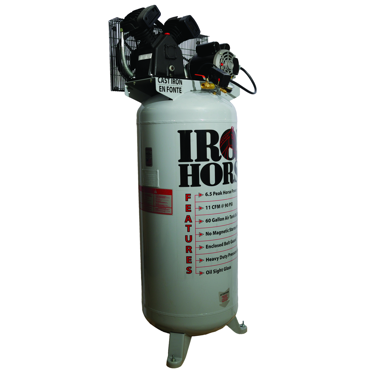 Iron Horse 60 gal Vertical Air Compressor 150 psi 6.5 HP Mfr