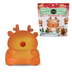 Top Trenz Super Duper Sugar Reindeer Squisher Toy Brown