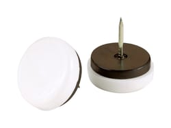 Shepherd Hardware White 1 in. Adhesive Plastic Chair Glide 4 pk