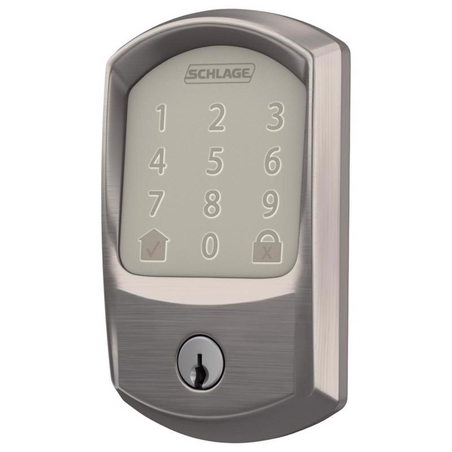 Photos - Integrated Appliance Accessory Schlage Encode Satin Nickel Metal Wi-Fi Deadbolt BE489WBVGRW619