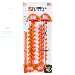 Nite Ize Orange Screw Small Ground Anchor 4 pk