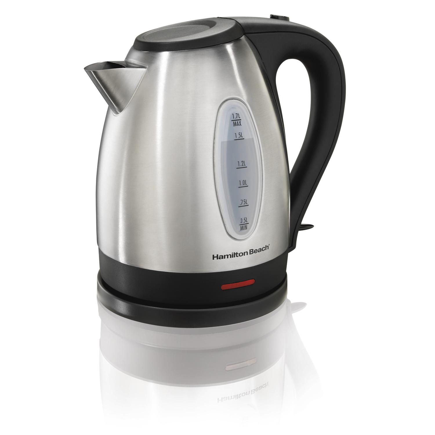 Hamilton Beach 1.7 L Black/Silver Electric Kettle Mfr# 40880G