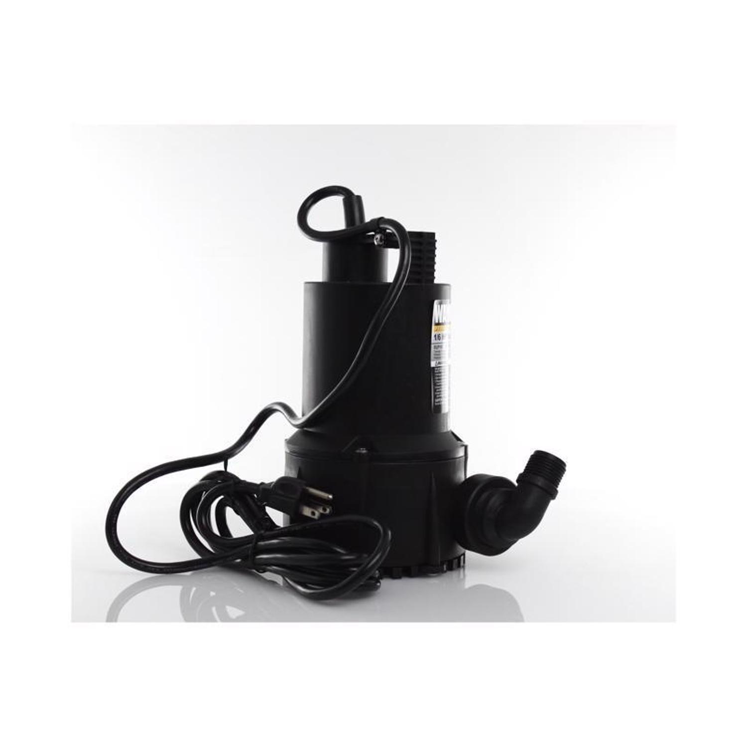 Ace Hardware Wayne 1/3 HP 2600 gph Thermoplastic Switchless Switch Bottom AC Submersible Multi-Use Pump