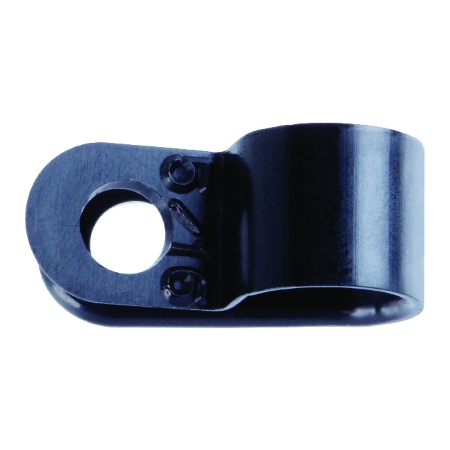 Cable Clamp, 5/16 in Max Bundle Dia, 3/8 in W, Nylon, Black