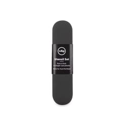 W&P Charcoal Silicone/Stainless Steel Utensil Set